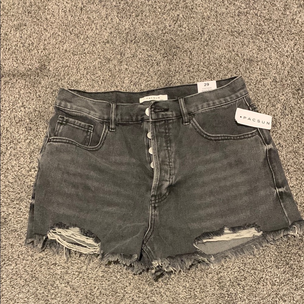 PacSun Women's Charcoal Jean Shorts